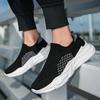 Летняя сетчатая обувь из летучего трикотажа 2025 года, ленивые кроссовки на одной педали, больших размеров, эластичные носки-обувь, высокие, повседневные, спортивные, мужская обувь