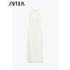 Zaprha 2025 New Arrival Cotton Embroider Hanging Collar Midi Skirt Dress Long Silm Slim Looking 2869953