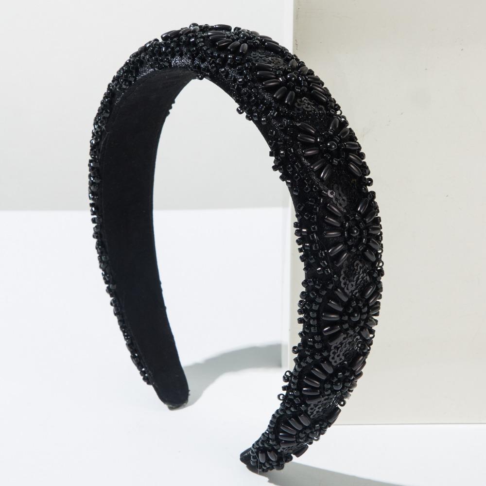 Handmade Face Wash Hairbands Sequins Women Headwear New Wide Brim Headband Hair Accessories