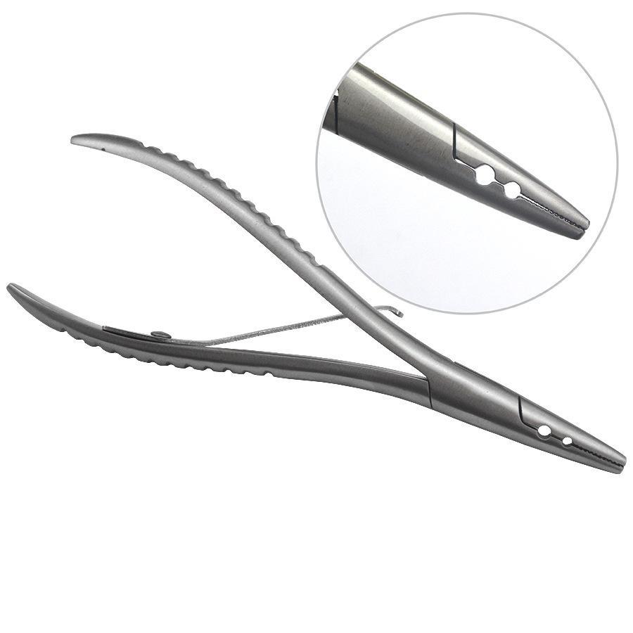 Инструмент для наращивания волос Щипцы для волос из нержавеющей стали с 2 отверстиями Инструмент для удаления бусин Инструмент для открывания уточных наращиваний волос Укладка волос Аксессуары для салонов красоты