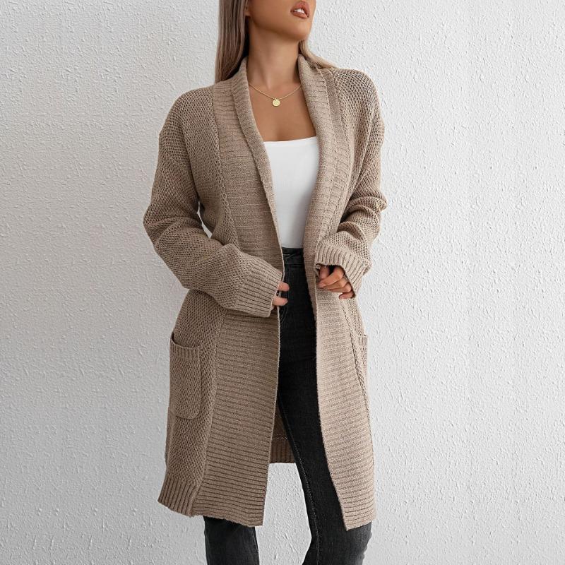 Women's Autumn and Winter Cardigan Casual Loose Lapel Long Sweater