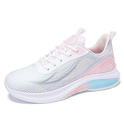 Женские дышащие легкие кроссовки для бега с мягкой эластичной подошвой, повседневные трендовые кроссовки для студентов на весну и осень
