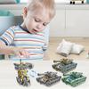 Transforming Robot Tank Spinner Toy Stress Anxiety Relief Simulated Tank Spinning Toy Kids Teens Adults Fingertip Gyroscope Fidget Toy