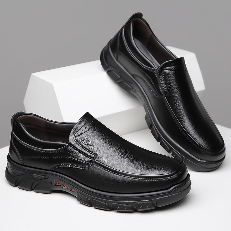 Повседневные черные кожаные лоферы для мужчин большого размера весна-осень новая дизайнерская обувь мужская обувь на мягкой подошве мужская модельная обувь