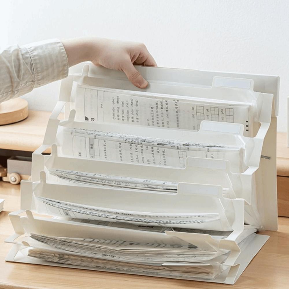 Large Capacity Expanding File Folder Portable Expandable Documents Case Paper Sorting
