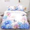 Butterfly Duvet Cover Set Blue Butterflies And Dragonfly Design White Twin Bedding Set For Kids Teen Girl Microfiber Quilt Cover