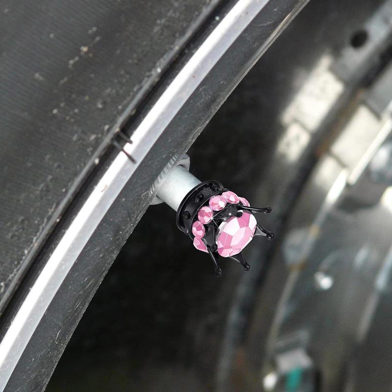 4 шт. колпачки для колесных клапанов, крышка в форме короны, блестящие алмазные колпачки для стержня шин, пылезащитные колпачки для грузовика, автомобиля, мотоцикла, велосипеда, воздушная крышка