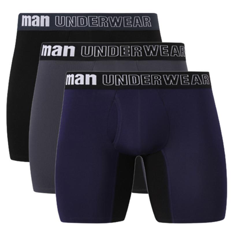 Нижнее белье из 3 предметов, мужские трусы, открывающиеся трусы, дышащие трусы-боксеры, большой размер M-7XL