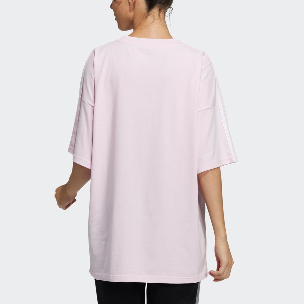 Adidas Neo Cartoon Print Loose-Fit Athletic T-Shirt Women Tops Pink H61997