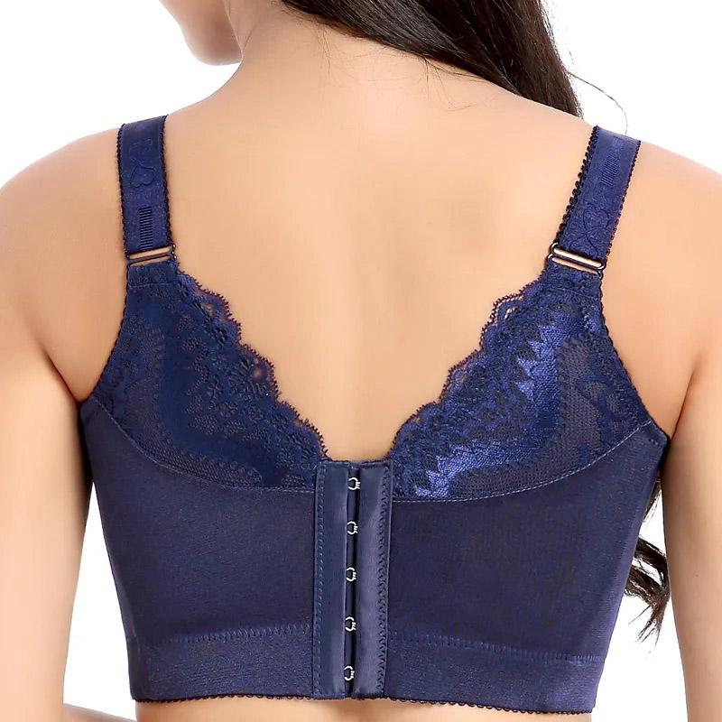 Большой размер Push Up Bra Нижнее белье Большая грудь Показать Маленький Тип регулировки Стальное кольцо Бюстгальтер кружева Украшения Сексуальные бюстгальтеры Мама Большая грудь Нижнее белье