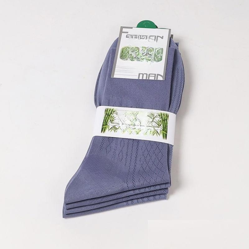 4 пары мужских летних тонких шелковых носков средней длины, неэластичных, нецепляющихся, для среднего возраста, свободные