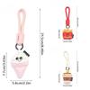 Funny Coffee Cup Shape Keychain Cartoon Car Key Ring Simulation Food Ice Cream Pendant  Girl