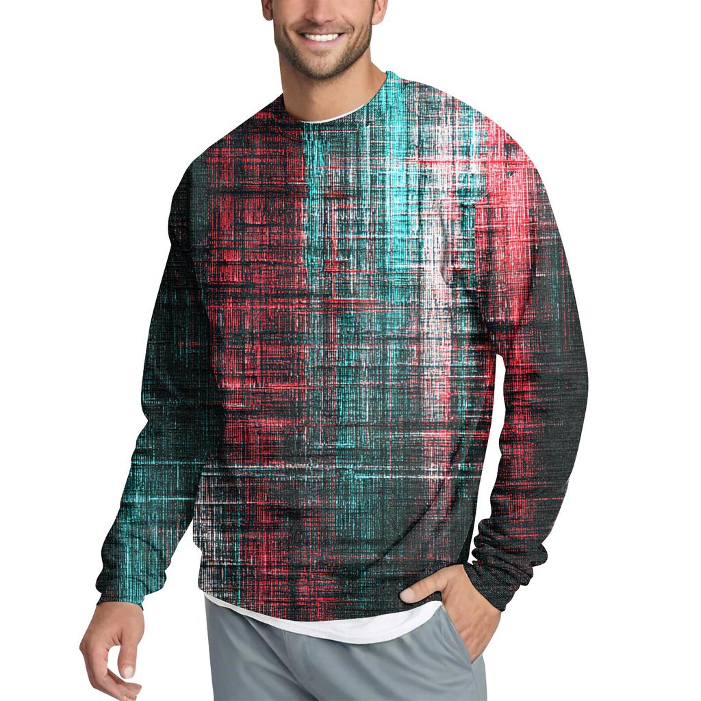 Мужской повседневный модный свитшот с принтом и круглым вырезом