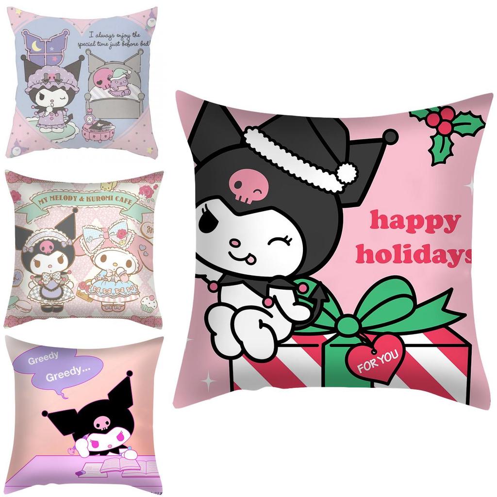 Плюшевая наволочка My Melody Kuromi 'Персиковая кожа' для комфортного ночного сна