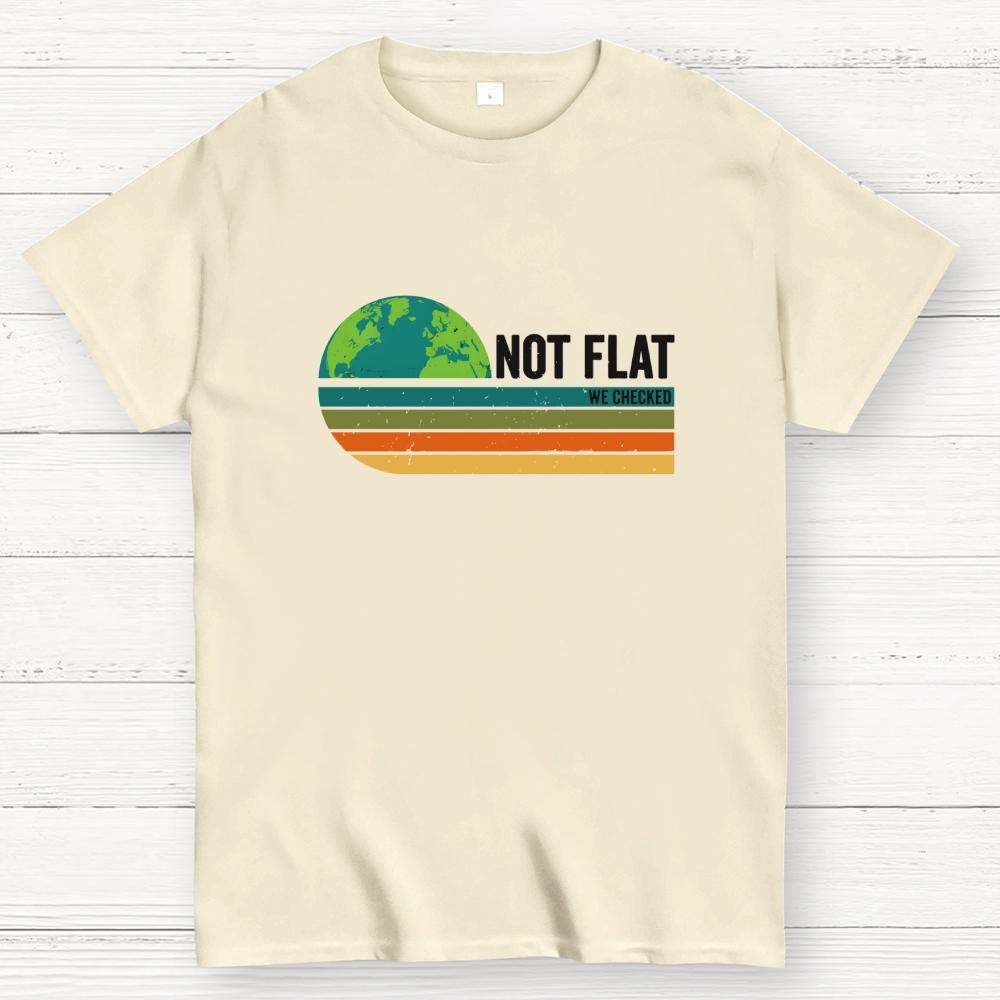 Not flat we checked vintage Cotton Summer Casual Cool Loose T-Shirt
