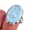 Natural Republic Larimar Gemstone 925 Solid Sterling Silver Gift Ring S.9 T5b66