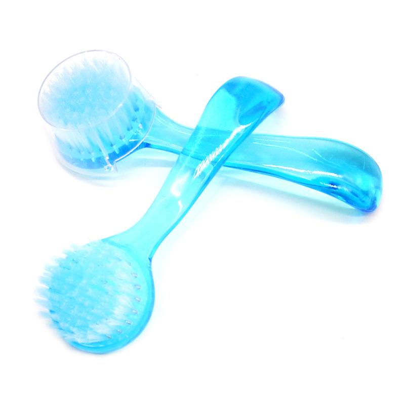 Акриловая щетка для ногтей, пластиковая, мягкая, для удаления пыли, макияжа, мытья кистей, маникюра и дизайна ногтей, круглая головка, инструмент для чистки пудры с колпачком