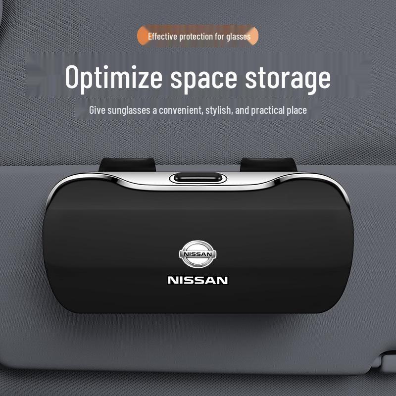 Подходит для Nissan X-Trail, Sylphy, Qashqai, Teana, Tiida, Livina держателей для солнцезащитных очков, мест для хранения на козырьке и зажимов.