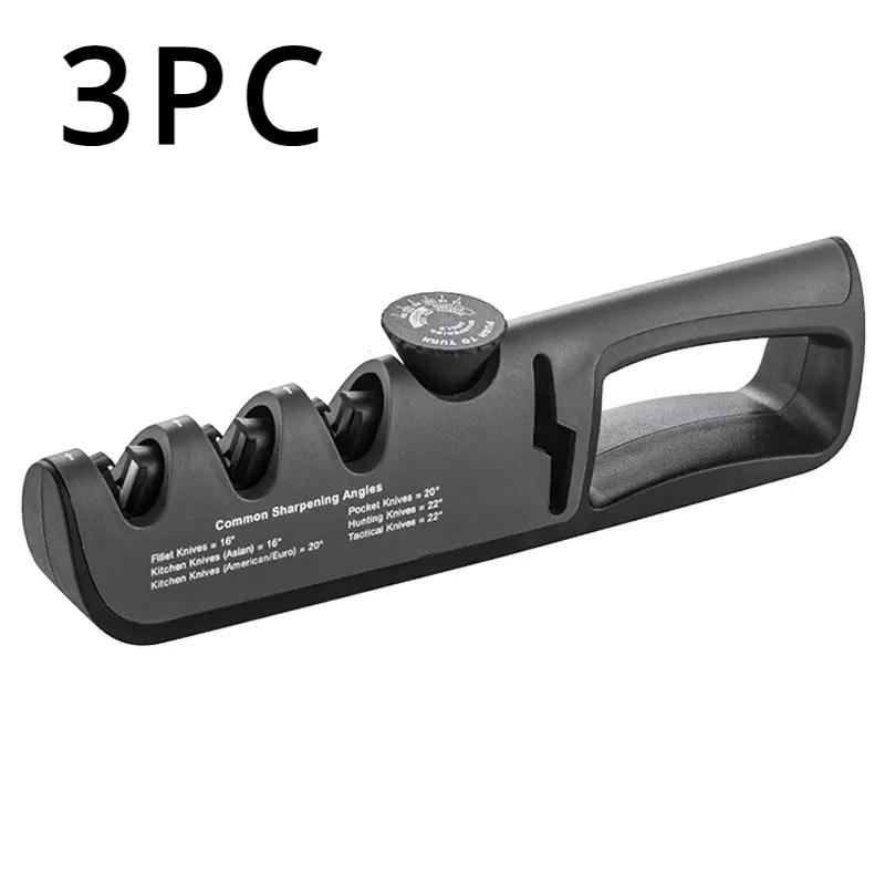 Многофункциональная точилка для ножей с регулируемым углом заточки, 4 ступени, точильный камень для ножей, кухонная точилка, инструмент для заточки ножей