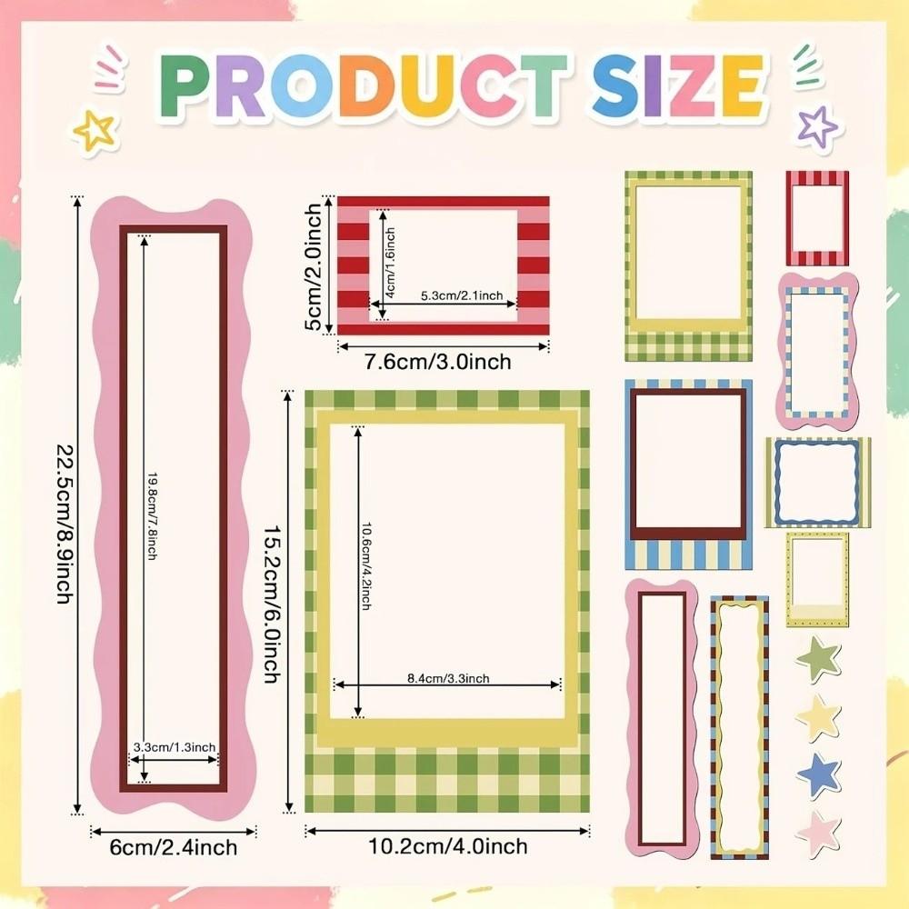 12 Pack Star and Wave Border Magnetic Photo Frames Refrigerator Frames Home Decor