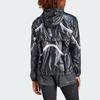 adidas Женская куртка на молнии с капюшоном и буквенным принтом X Stella McCartney, черно-белая IN5041