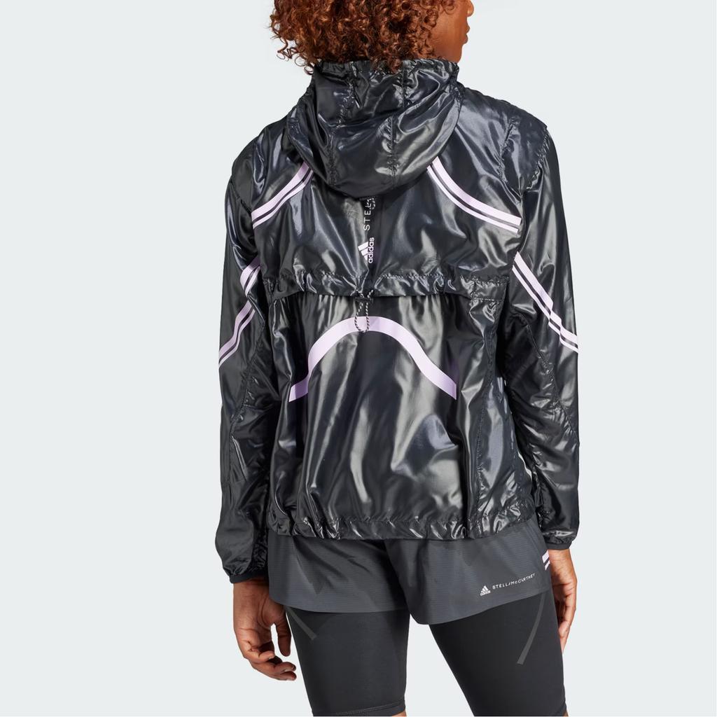 adidas Женская куртка на молнии с капюшоном и буквенным принтом X Stella McCartney, черно-белая IN5041