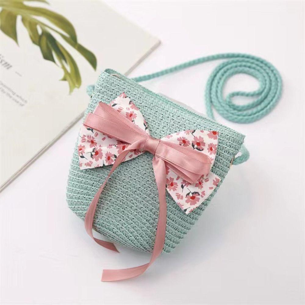 Милая шляпа от солнца с большими полями для малышей, детская соломенная шляпа, сумка для девочек