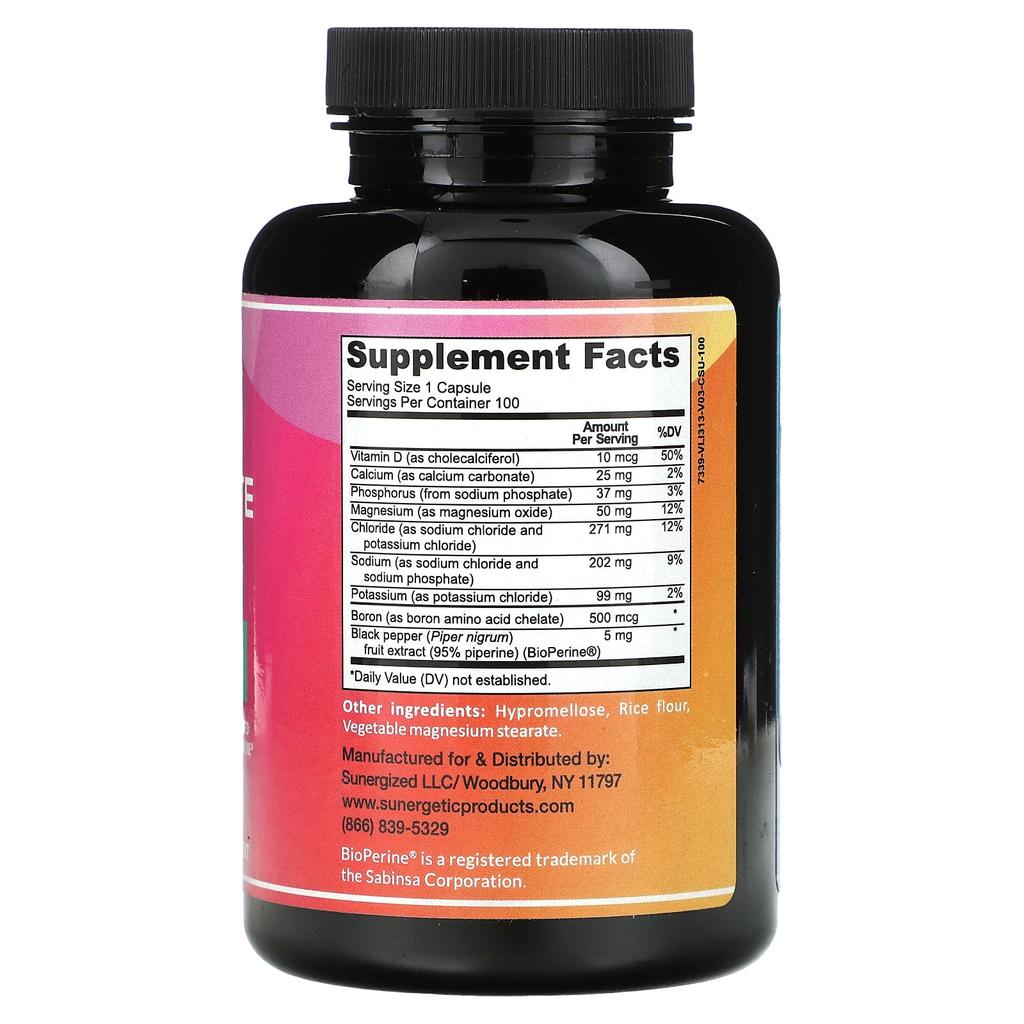 Sunergetic Premium Electrolyte Formula, 100 Capsules