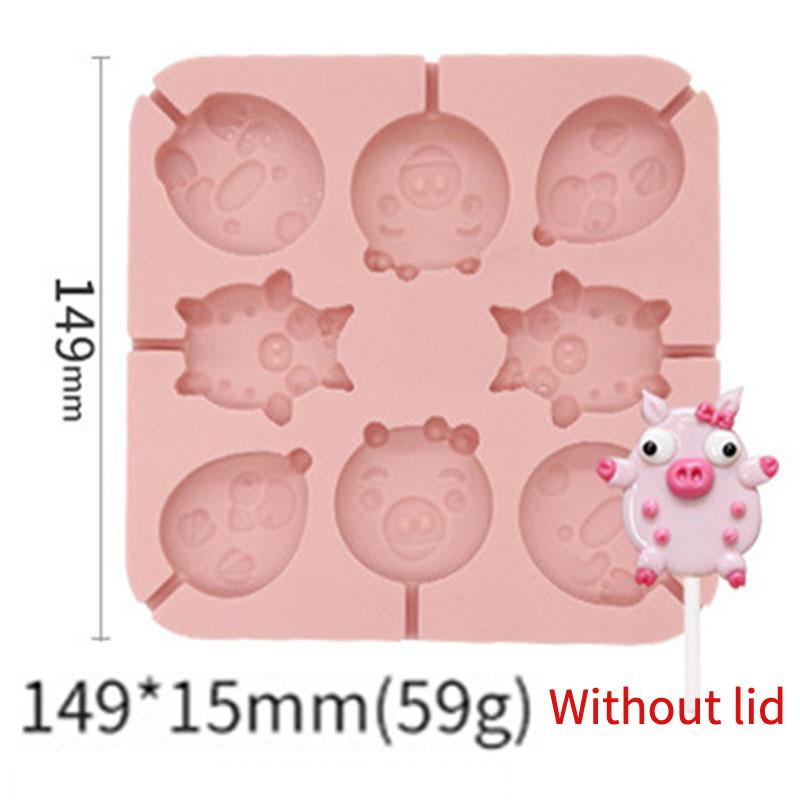 Cat Lollipop Cheese Stick Silicone Mold Butterfly Rabbit Candy Jelly Ice Baking Mold Animal Bear Chocolate Cake Making Set Gift