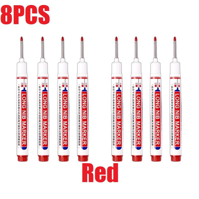 1/8/10PCS 2cm Long Tip Markers Deep Holes Markers for Metal Carpenter Non-deletion Against Water Metal Marker Pen YQB01