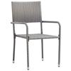 Maison Exclusive - Ensemble à manger de jardin 3 pcs Résine tressée Gris