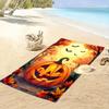 Glowing pumpkin forest charm Print beach towel, quick drying, suitable for travel, outdoor sports, jogging, the beach and swimming, gift