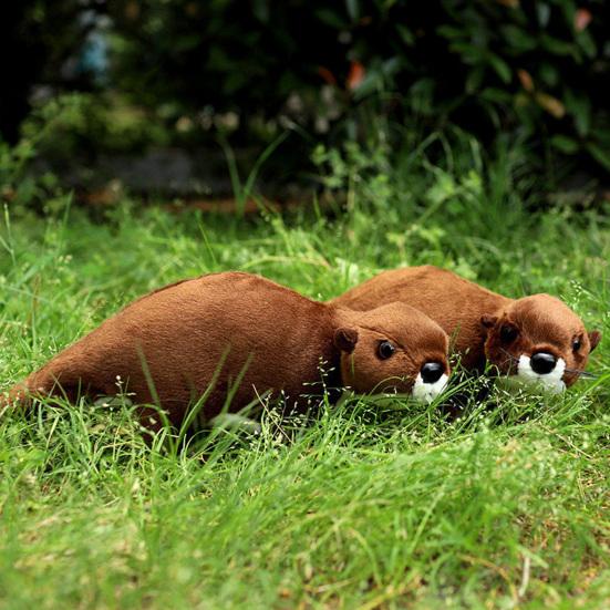 Имитация куклы выдры Живой вид Милые плюшевые выдры коричневого цвета Трехмерное украшение Мягкая набивная кукла-игрушка Сувениры из зоопарка Подарок на день рождения