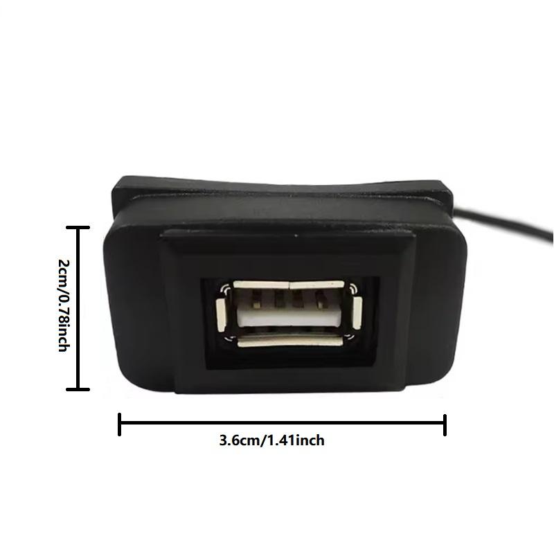USB-удлинитель для зарядки для приборной панели автомобиля, порт USB 2.0 для Mitsubishi ASX Lancer Outlander Pajero Eclipse, переключатель USB-зарядки