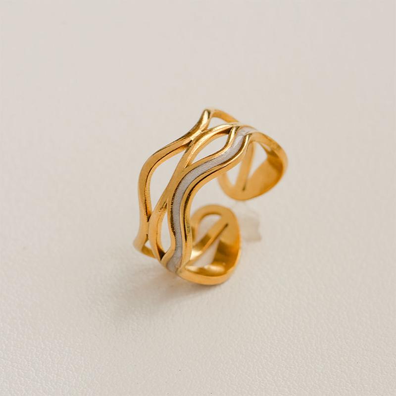 Stainless Steel French White Enamel Rings For Women Drip Glaze Romantic Elegent Girl Ring Daily Wear Sweet Y2K Jewelry No Fading