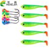 5 шт., мягкие приманки, набор рыболовных приманок, 6,5 см-3 г, сделай сам, джиг-головка, джиг-приманка для рыбы, Т-хвост, приманка для морского окуня, рыболовные снасти
