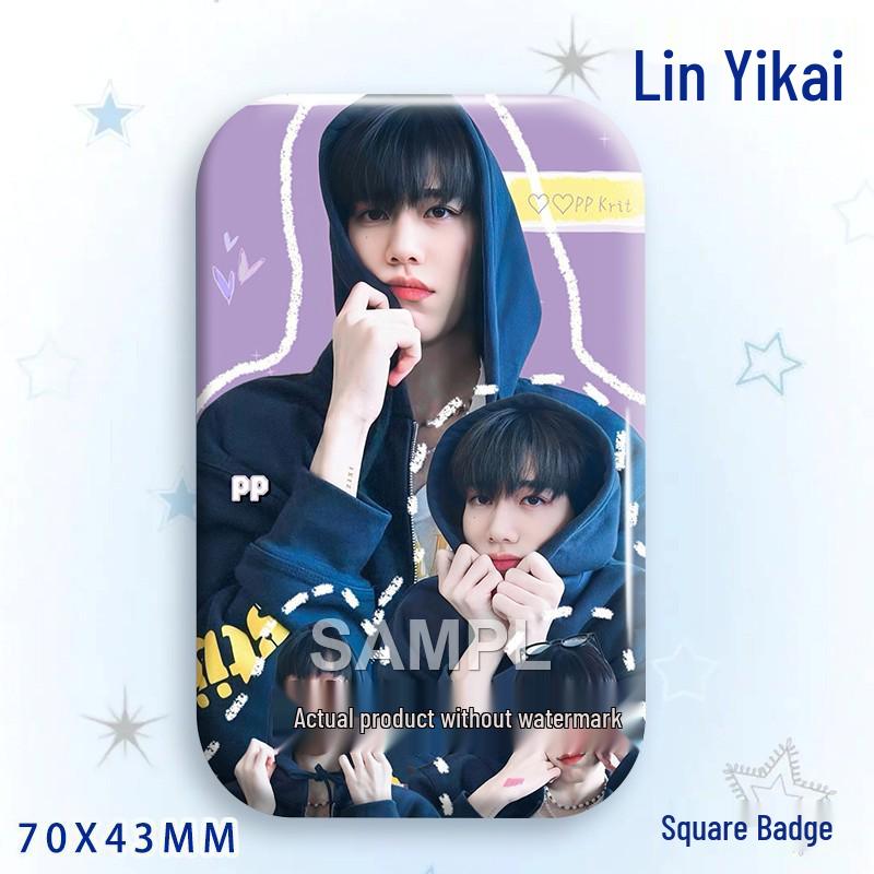 Thai Star PP Lin Yikai Concert Support Badge: Laser-cut Square Brooch Ornament