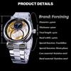 Forsining Мужская мода, отдых, полая луна и механические часы с полой поверхностью