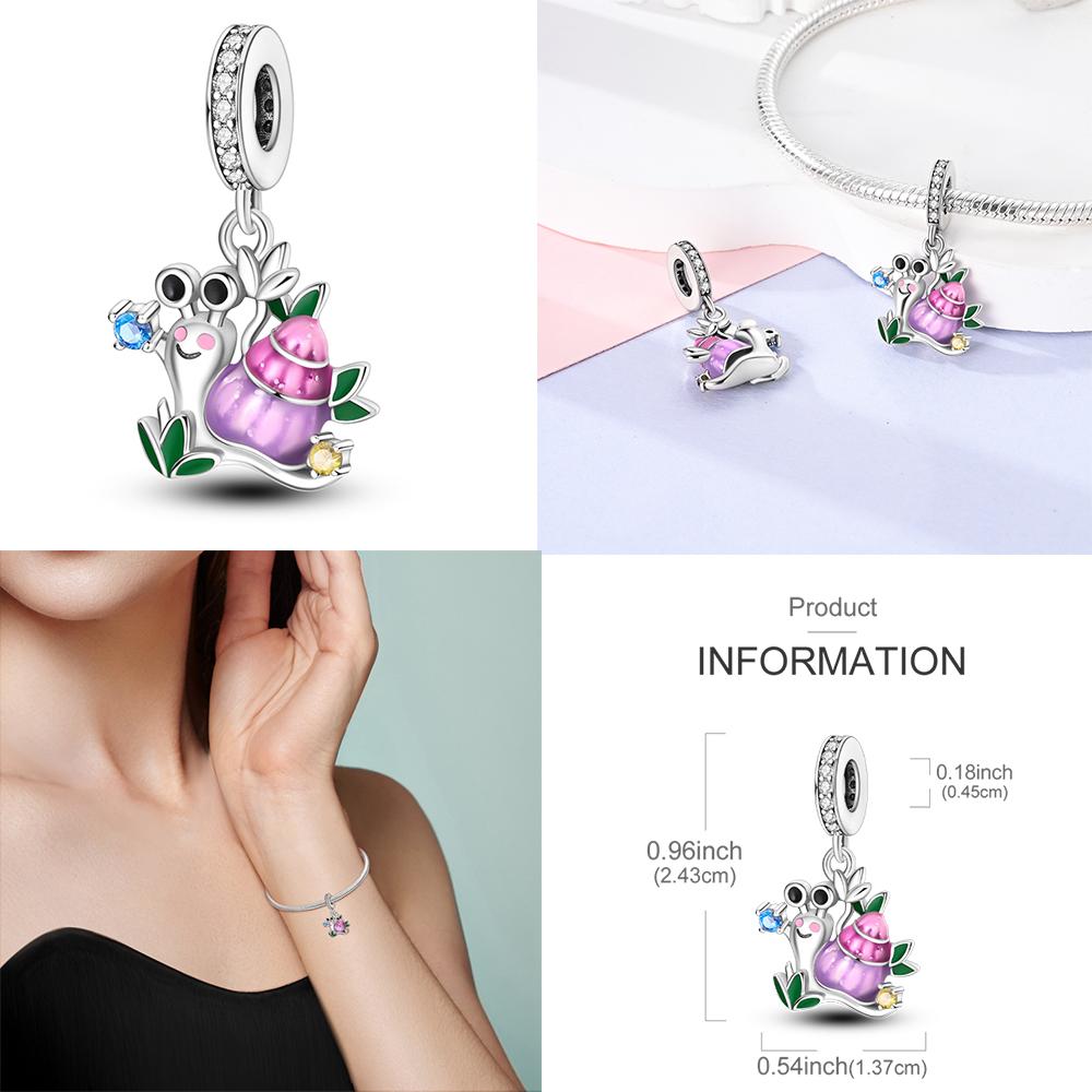 Charms 925 Silver Pink Series Perfume Bead Pendant Jewelry Fit Original 925 Bracelet Plata For Women DIY Party
