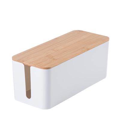 Бамбуковый короб для организации проводов и шнуров питания