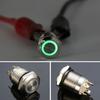 Puntos 12mm Green LED Light Metal Push Button Momentary Switch Boat Car Waterproof