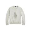 Polo Ss24 Equestrian Embroidered Crewneck Knit Casual Sweatshirt Men Sweatshirt Light-Heather-Gray MNPOKNI16823444-020