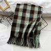 High End Couple Imitation Cashmere Small Plaid Scarf Autumn and Winter Tassel Warm Scarf Fashion Versatile Shawl