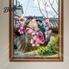 Porch Hanging Decoration Stained Glass Style Window Hanging, Colorful Sun Catchers for Wall Windows, Acrylic Ornament Suncatcher Decor with