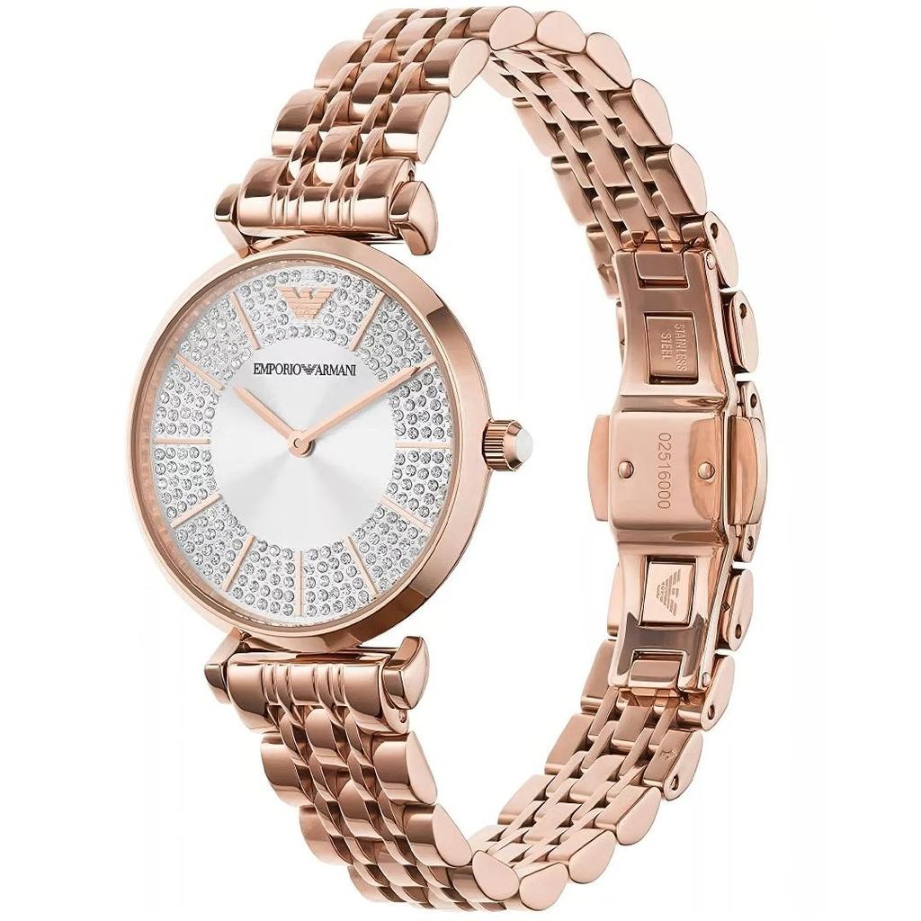 Emporio Armani AR11446 Gianni T-Bar Analog Silver Dial Women's Watch