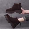 Замшевые женские ботильоны на платформе, высокие каблуки, модная обувь для женщин, тренд 2025 года, зимние новые прогулочные удобные спортивные повседневные зимние ботинки Femme