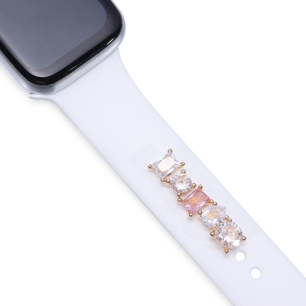 Металлический браслет с бриллиантами, ремешок для часов, орнамент, аксессуары, декоративное кольцо, браслет, подвески