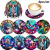 8 шт./набор подставок с алмазной росписью в виде животных и насекомых с кронштейнами Подставки своими руками для начинающих и взрослых, товары для творчества и рукоделия, подарки