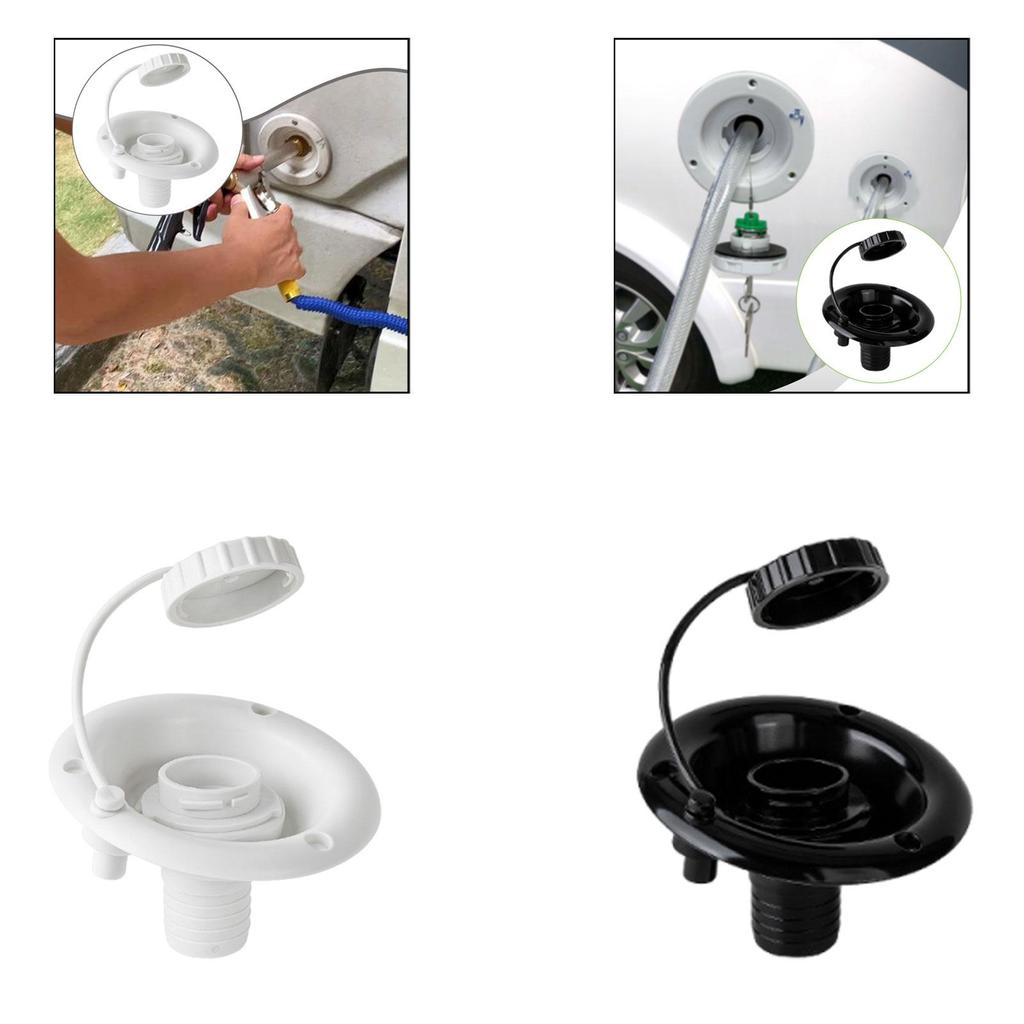 Gravity Water Fill Hatch Inlet PP Sturdy Material Vent Hole Dustproof Cover Direct Replacement for RV Motorhome
