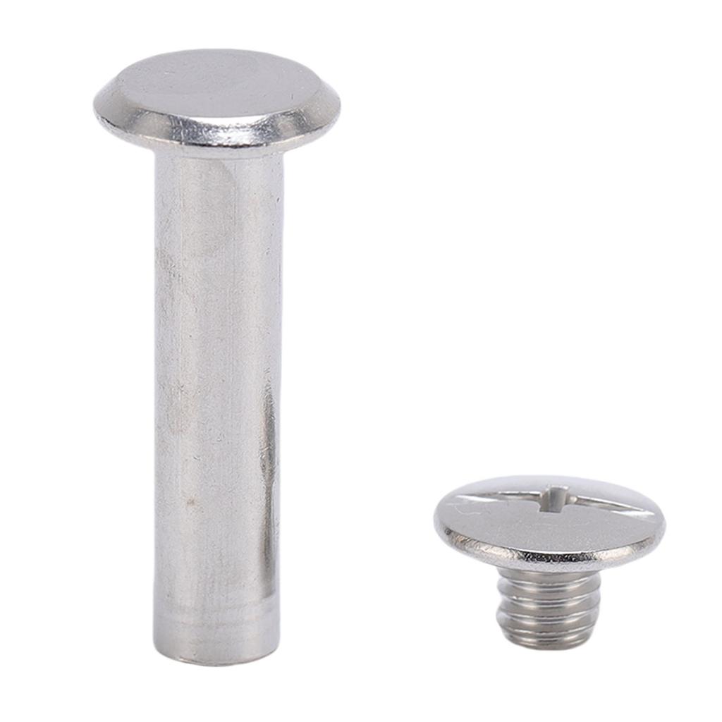 50 пар Набор заклепок M5 из нержавеющей стали с плоской круглой головкой и двойной шляпкой, трубчатые заклепки для одежды, ПУ кожи